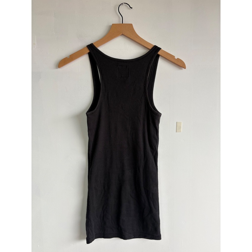 Victoria's Secret PINK Vintage Y2K Sequin Heart Racerback Tank Black Ribbed S - Picture 6 of 7